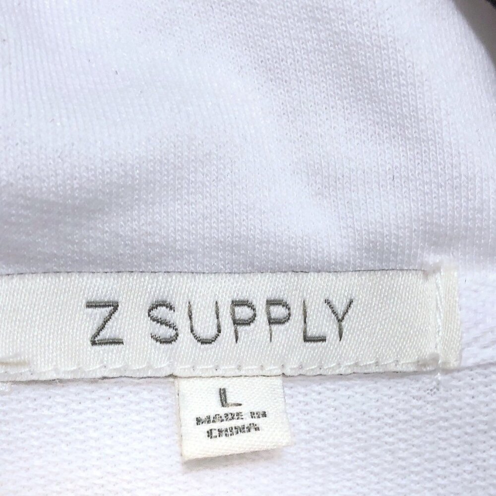 Z Supply Solid White Collared Button Long Sleeve … - image 3